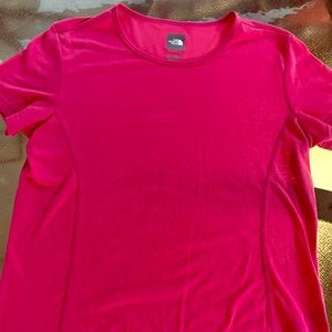 Pink north face shirt